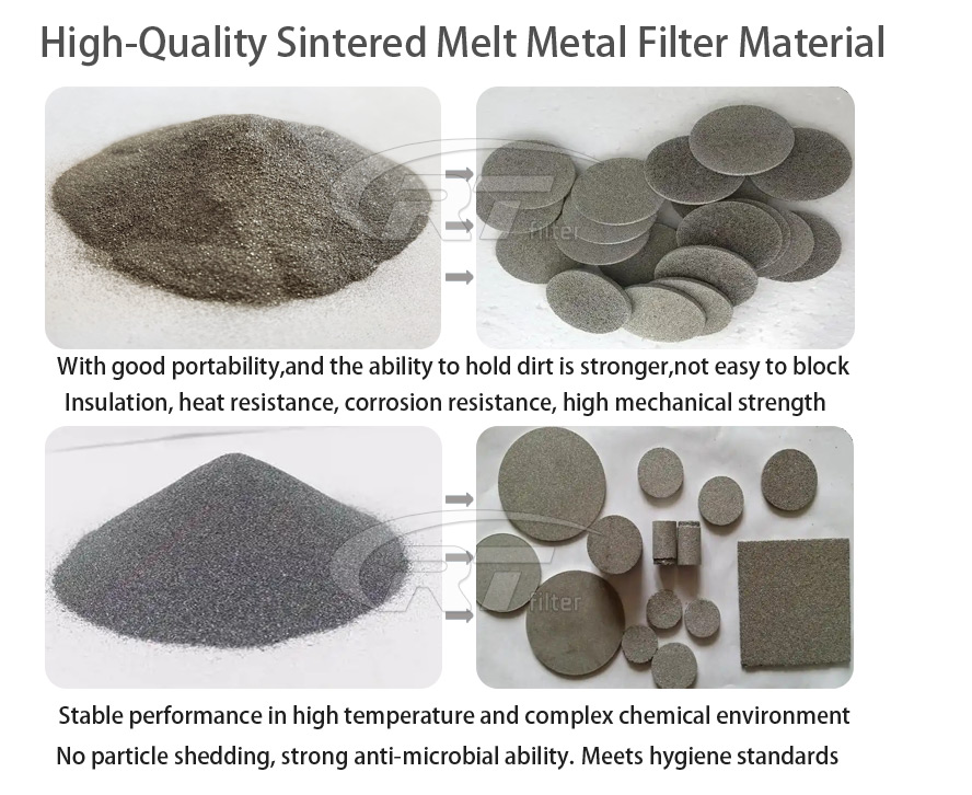 High Precision Sintered Titanium Powder Rod Seawater Filter