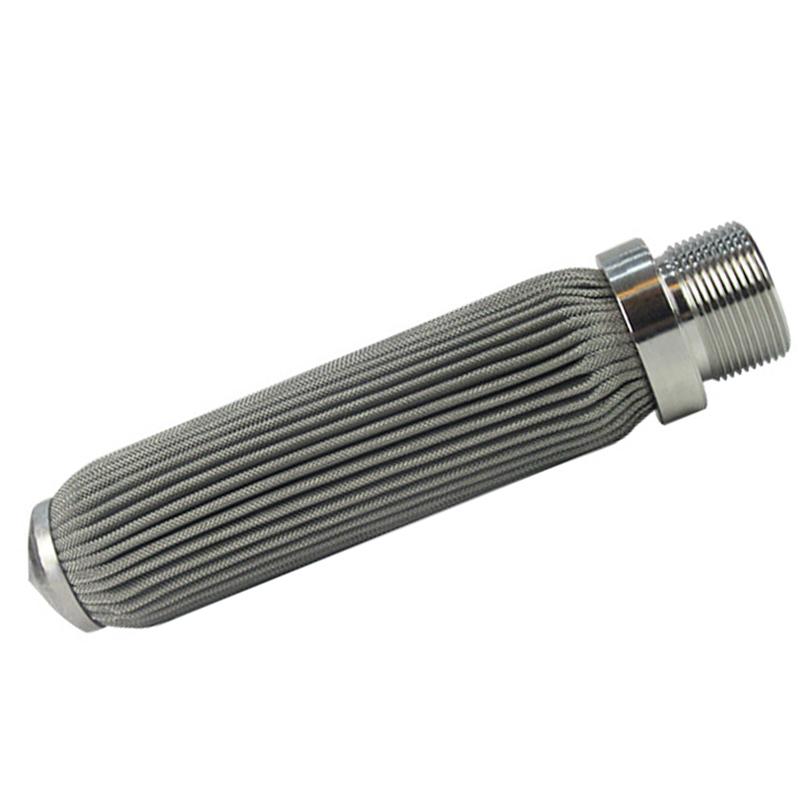 <b>Threaded Pleated Stainless Steel 304 Polymer Melt Candle Fuel Oil Filter</b>