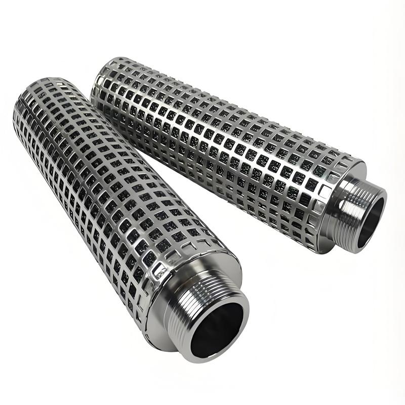 5 micron stainless steel polymer melt threaded pleated oil candle filter